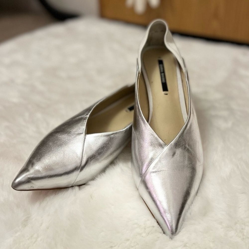 Zara 2-tone leather heels